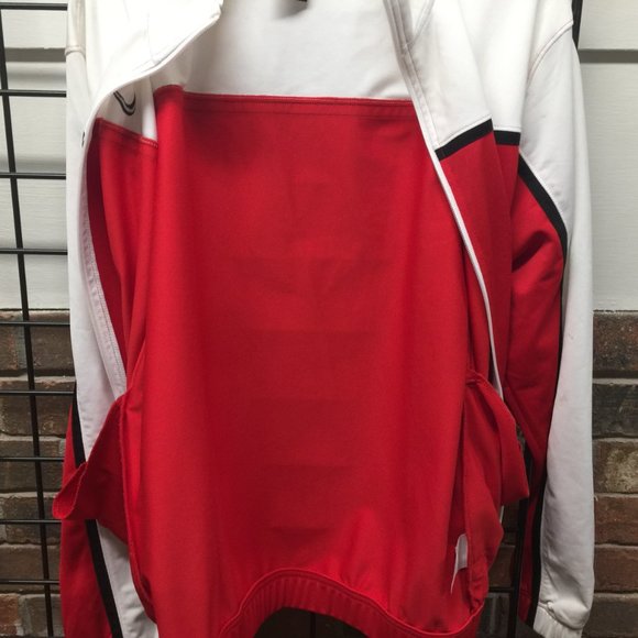 Nike Warm Up Jacket Medium Dri-Fit Red White Black - Picture 8 of 9